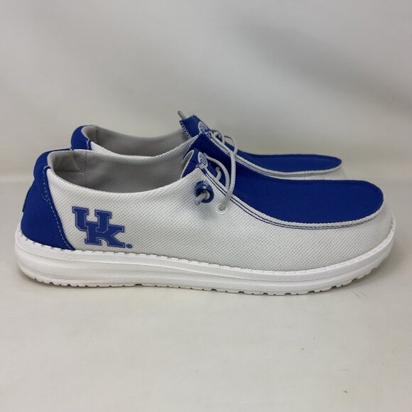 Hey Dude Wally Tri Kentucky Shoes Mens Size 15 White Wildcats Canvas Sneakers Men main image 2